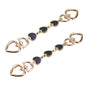 2pcs Black Heart Bag Extender Chains