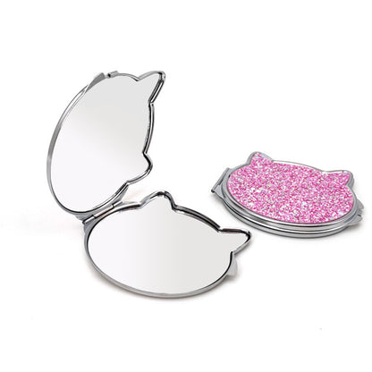 Portable Double-Sided Mini Cat Makeup Mirror