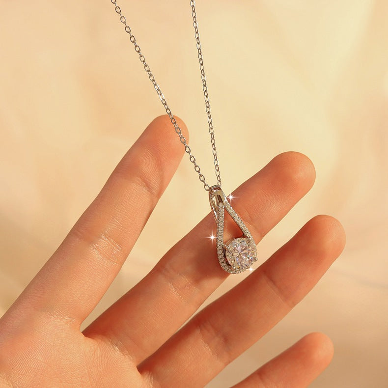 S925 Sterling Silver Moissanite  Necklace