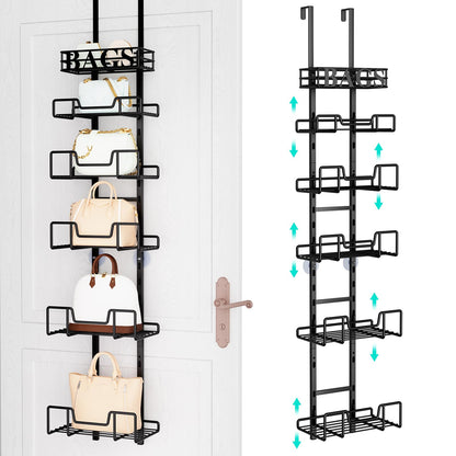 Over Door Purse Organizer - Adjustable Purse Storage Rack