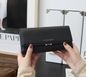 Women's Long Suede Wallet - Clutch Purse