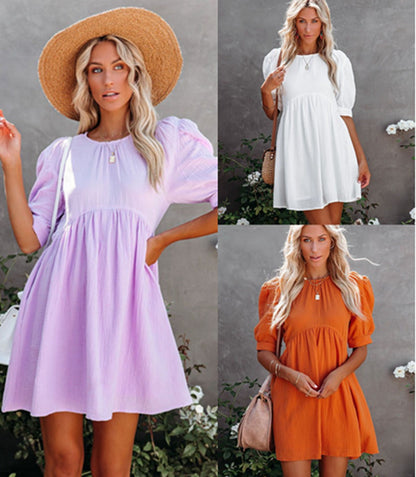 Spring/Summer Women's Solid Color Dress