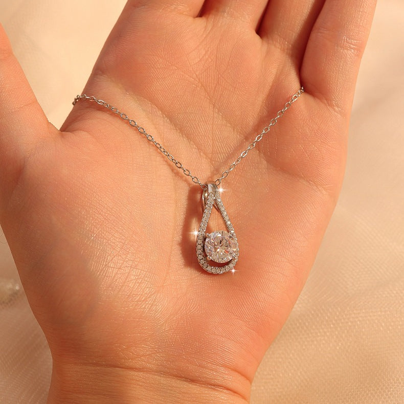 S925 Sterling Silver Moissanite  Necklace