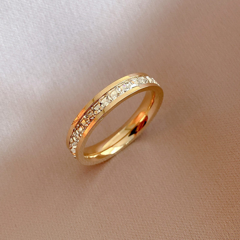 Stylish Minimalist Titanium Steel Ring for Women
