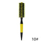 Round Wooden Comb with Mixed Nylon and Boar Bristles