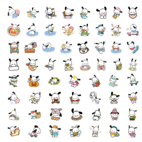 64 PCS Sanrio Waterproof Stickers