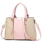 Beige/Pink 3-Zip Compartment Purse