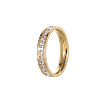 Stylish Minimalist Titanium Steel Ring for Women