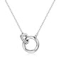 Sterling Silver Interlocking Heart Necklace