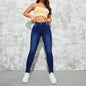 High Waist Skinny Jeans with Slash Pockets for Women