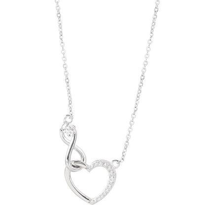 Heart Necklace with Sparkling Diamond