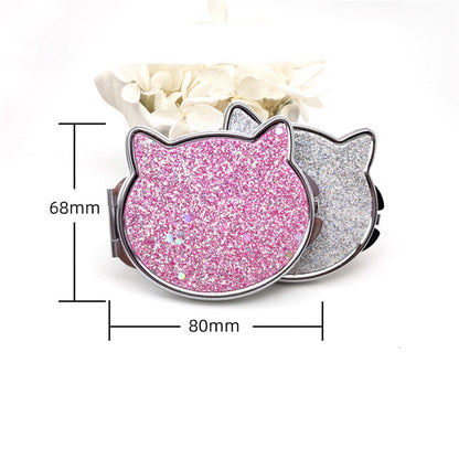 Portable Double-Sided Mini Cat Makeup Mirror