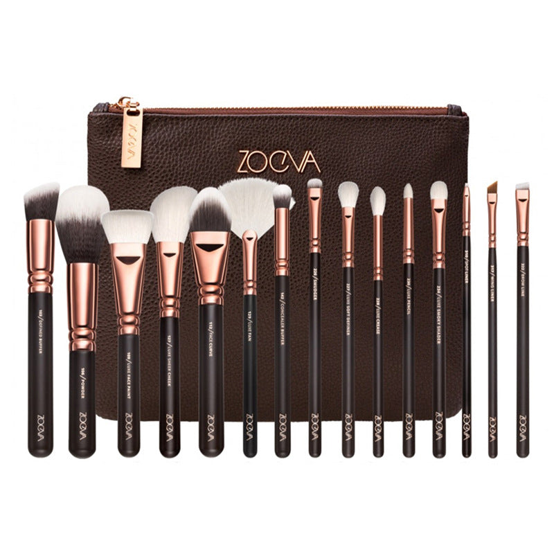 15-Piece Rose Gold Makeup Brush Set