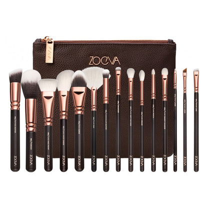 15-Piece Rose Gold Makeup Brush Set