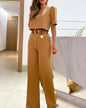 Stylish Summer Solid Color Suit Set