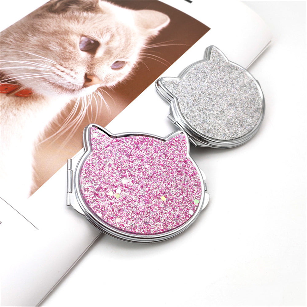 Portable Double-Sided Mini Cat Makeup Mirror
