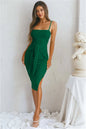 Women's Casual Tight Dress with Strap Slit Detail