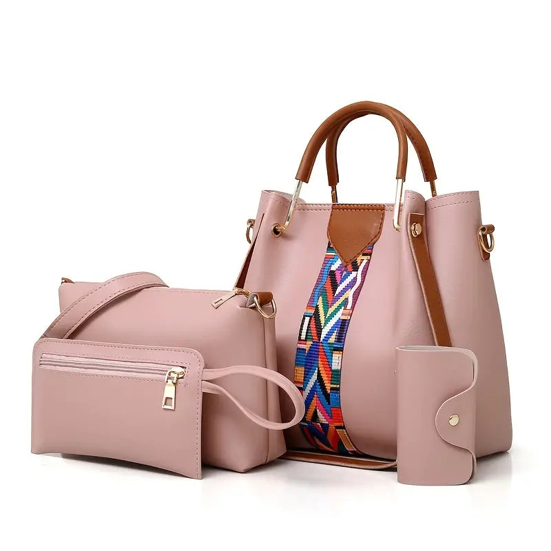 Fashionable Four-Piece Purse Set