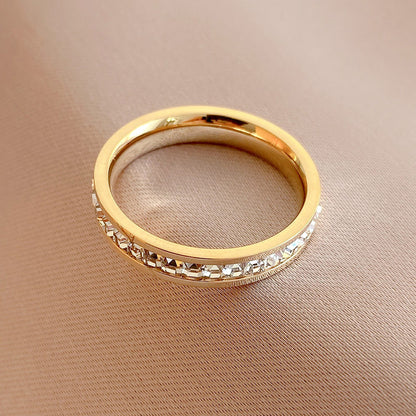 Stylish Minimalist Titanium Steel Ring for Women