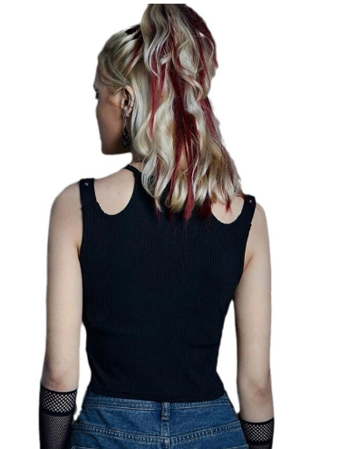 Fashion Vest Shirt with Adjustable Straps & Star Print