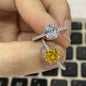 15 Karat Micro Setting Yellow Diamond Zircon Ring